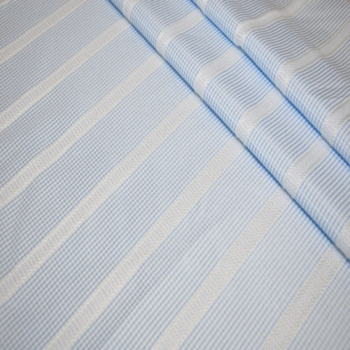 Рубашечный хлопок с кружевом (голубой)