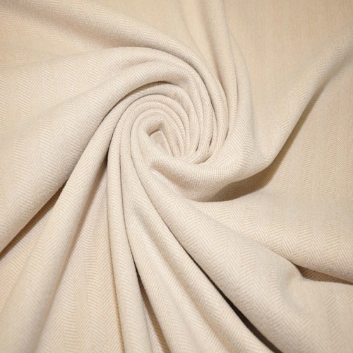 Пальтовый трикотаж Елочка  (крем)