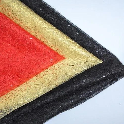 Пайетки на фатине (черный)