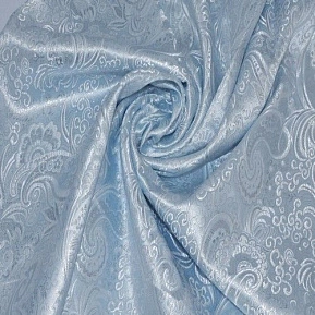 Парча жаккард (нежно голубой с серебром)