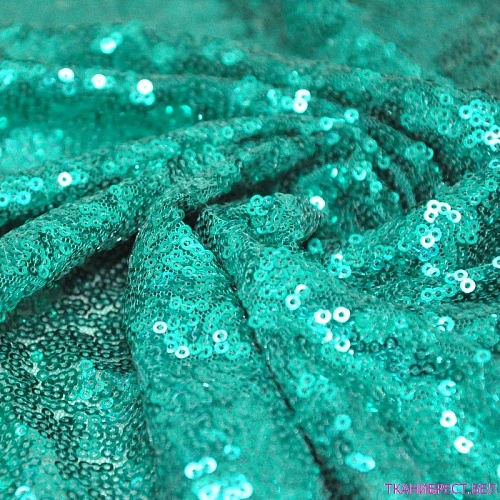 Пайетки на сетке (изумруд)