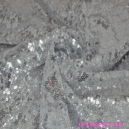 Пайетки на сетке (серебро)