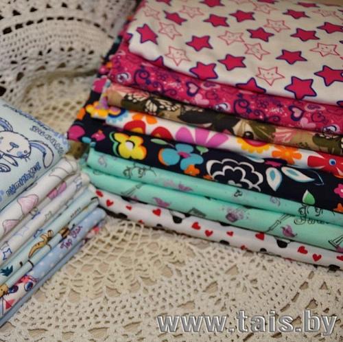 Кулирная гладь набивная "Звезды"