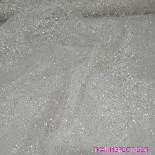 Фатин с блестками (молочный)