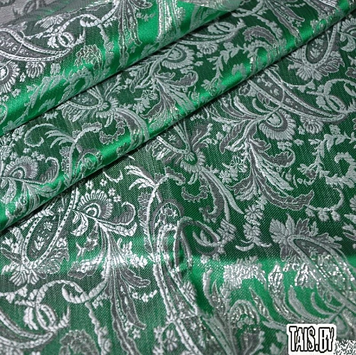 Парча жаккард огурцы (зеленый)