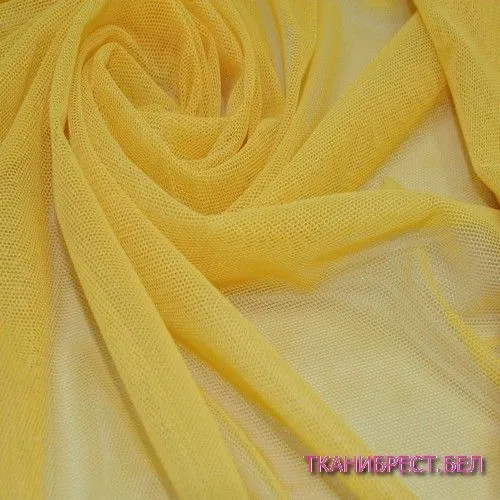 Ткань Сетка стрейчевая (желтый)