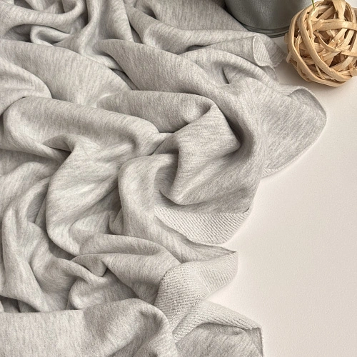 Футер 3-х нитка с эффектом велюра (серый-меланж)