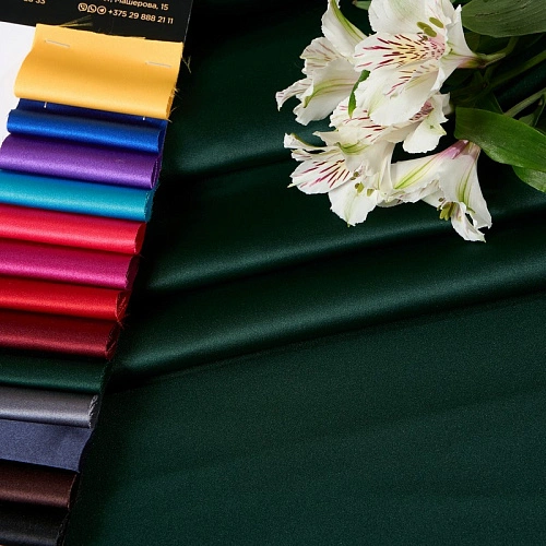 Атлас свадебный (изумруд)