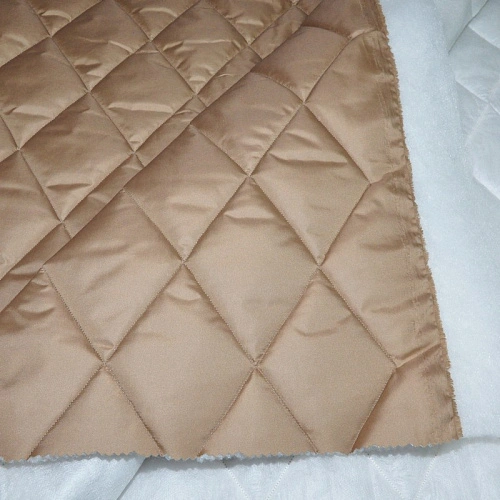 Плащевка стеганая "Ромбик" (Camel) 