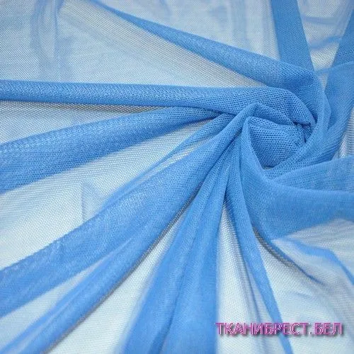 Ткань Сетка стрейчевая (василёк)