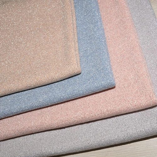 Трикотаж с люрексом (голубой)