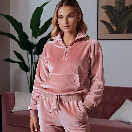 Велюр "Бамбук" (Розовый)