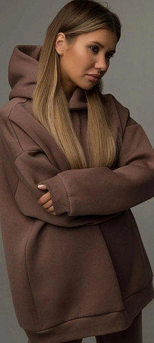 Футер 3-х нитка с начесом (молочный шоколад)