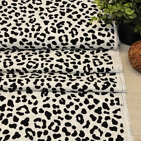 Штапель "Твил" Пятна на белом фоне