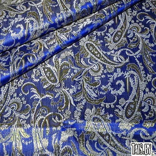 Парча жаккард огурцы (василек)