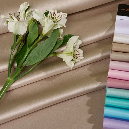 Атлас свадебный (платиновый беж)