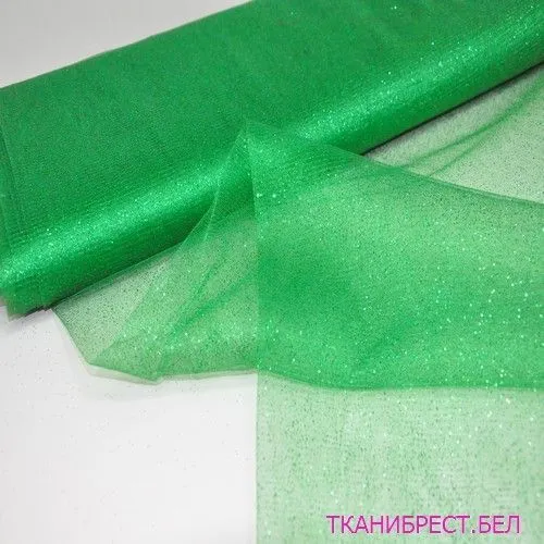 Фатин с блестками (зеленый)