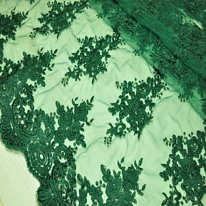 Вышивка на сетке  (изумруд)