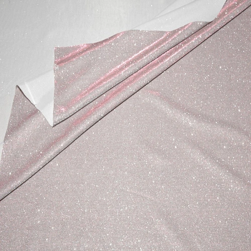 Трикотаж "Лунный свет" (серебро+розовый)