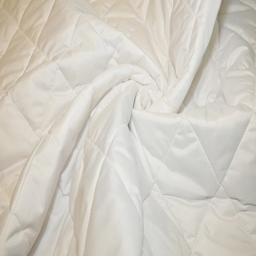 Плащевка стеганая "Ромбик" (белый)