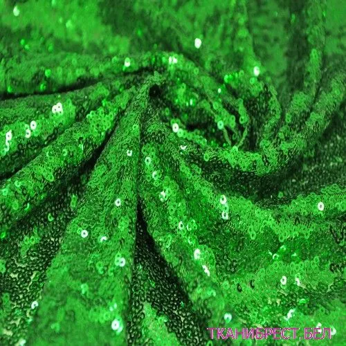Пайетки на сетке (зеленый)