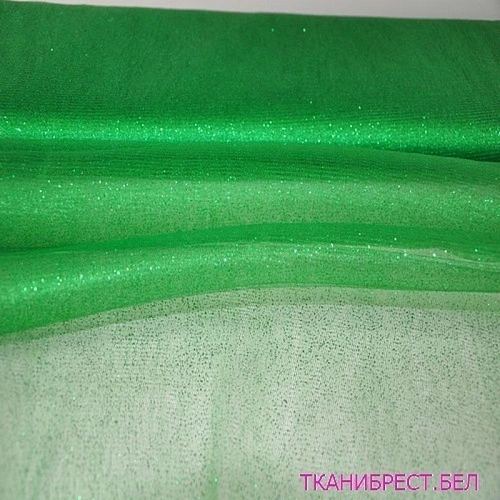 Фатин с блестками (зеленый)