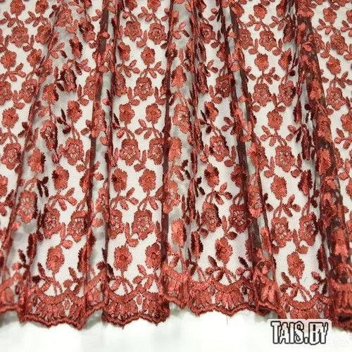 Гипюр Индонезия (бордовый)