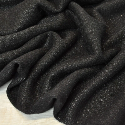 Трикотаж Ангора плотная с люрексом  (черный графит)