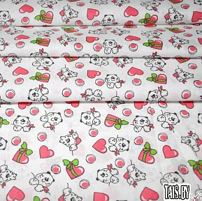 Ситец набивной "Сердечки"