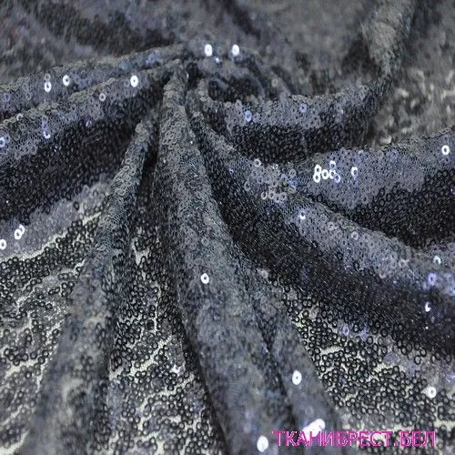 Пайетки на сетке (синий)