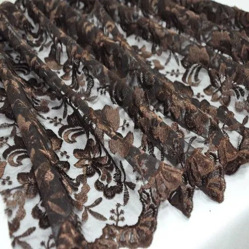 Гипюр, коричневый