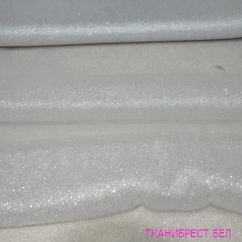 Фатин с блестками (белый)