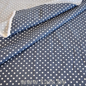 Джинс принт "Мелкий горох белый"