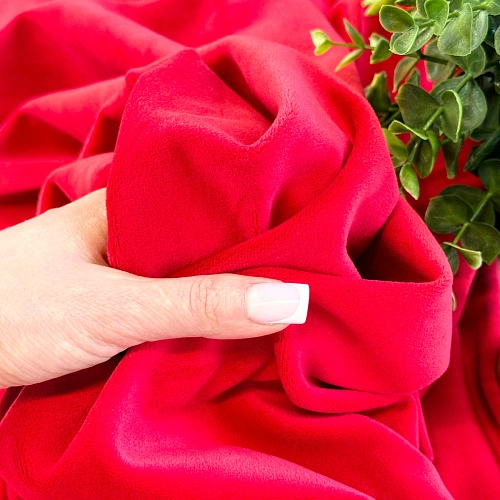 Велюр "Бамбук" (Красный)