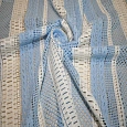 Кружево макраме (молочный+голубой)