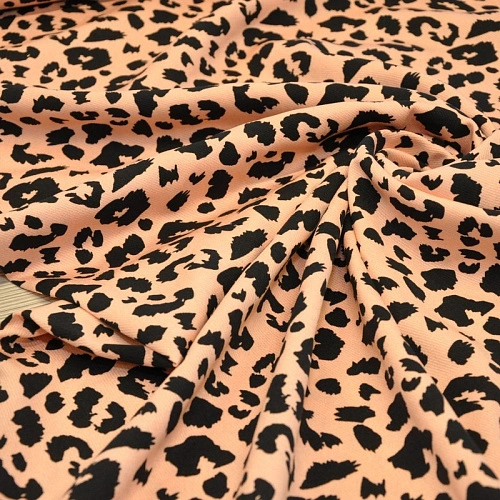 Штапель "Твил" Пятна на пудровом фоне