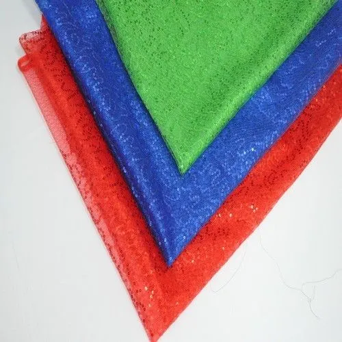 Пайетки на фатине (зеленый)