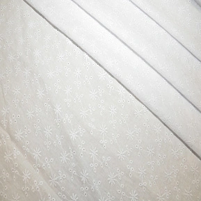 Батист вышитый, прошвацветочек мелкий (белый)