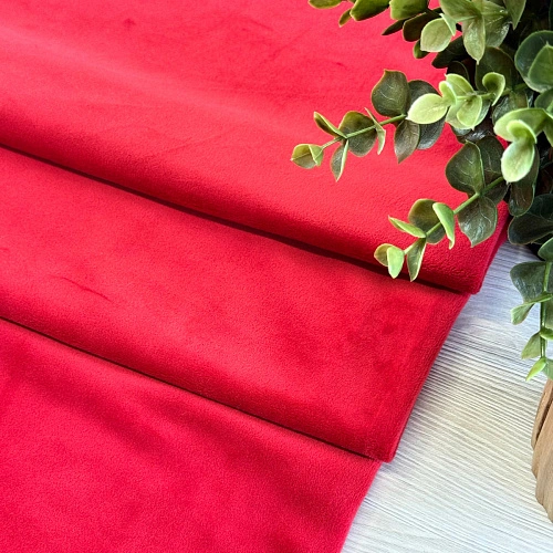 Велюр "Бамбук" (Красный)