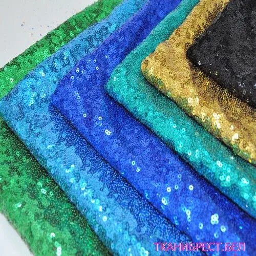 Пайетки на сетке (изумруд)