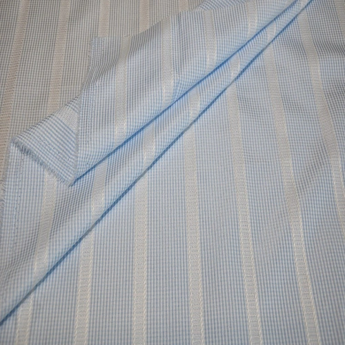 Рубашечный хлопок с кружевом (голубой)