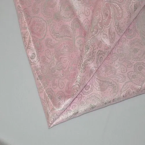 Парча жаккард (нежно розовый с серебром)