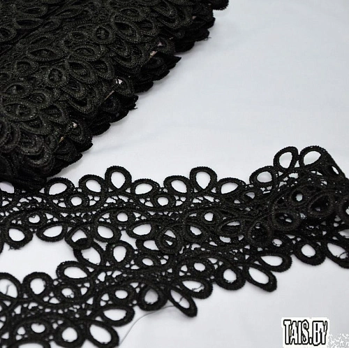 Кружево ленточное (черный свободный)
