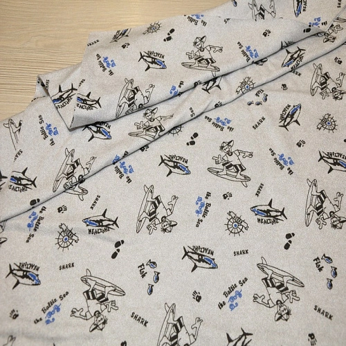 Кулирная гладь набивная "Серфинг"