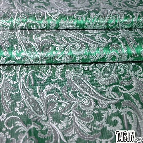 Парча жаккард огурцы (зеленый)