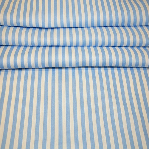 Поплин полоска  шир.1 см (голубой)