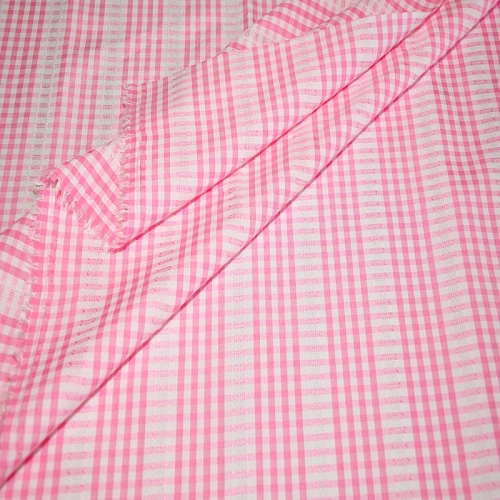 Рубашечный хлопок с кружевом, розовый