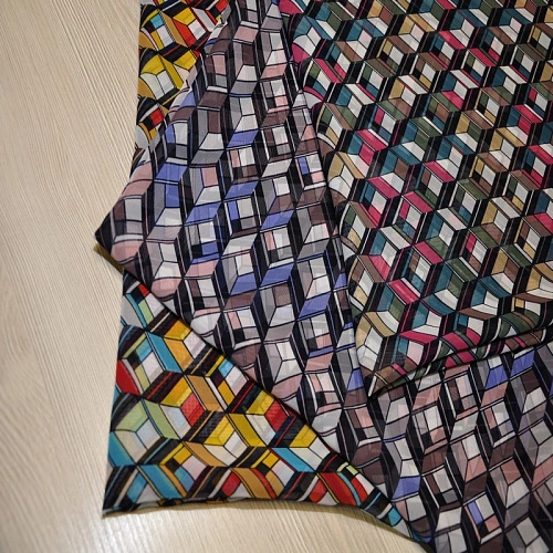 Шифон принт "Геометрия 2"