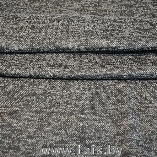 Трикотаж Ангора меланж с начесом (черный)