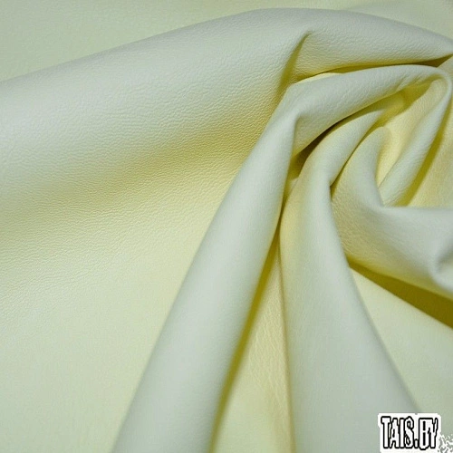 Кожзам на трикотаже (нежно-желтый)